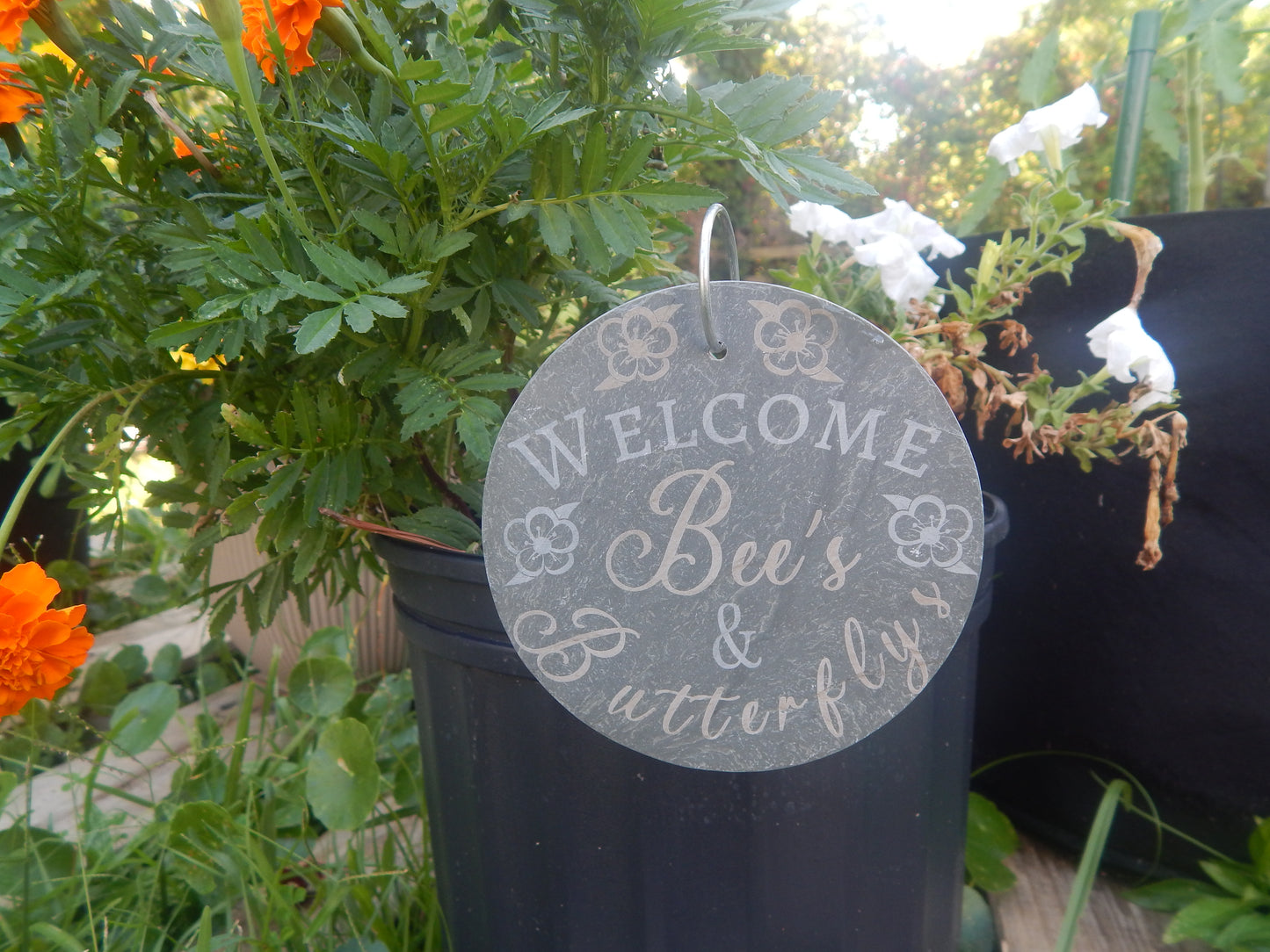 slate garden sign