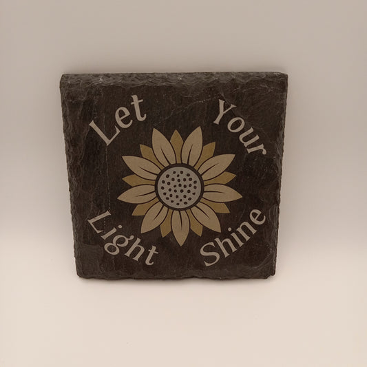 Let your light shine Slate coaster